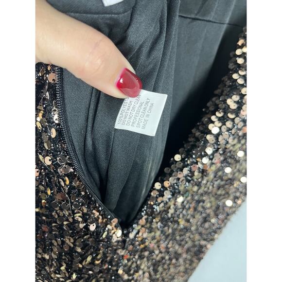 NWT IEENA for Mac Duggal #55700 Sequined Gather Waist Gown - Picture 12 of 12